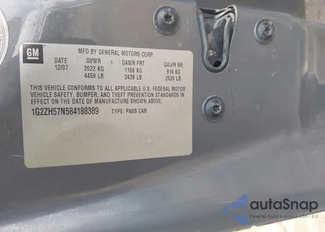 2008 Pontiac G6 Gt z USA, uszkodzony, nr VIN 1G2ZH57N584188389